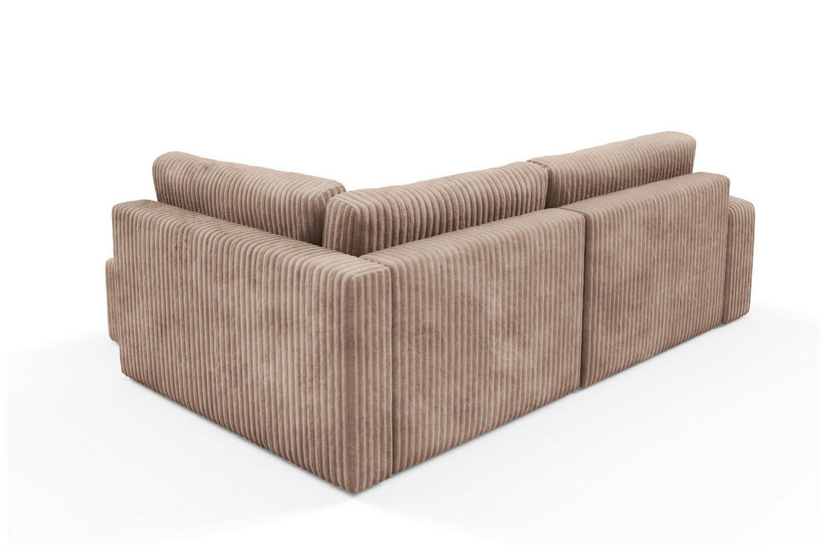 ECKSOFA Natalia Xl - Beige, Holzwerkstoff/Textil (245/182cm) - Fun Möbel