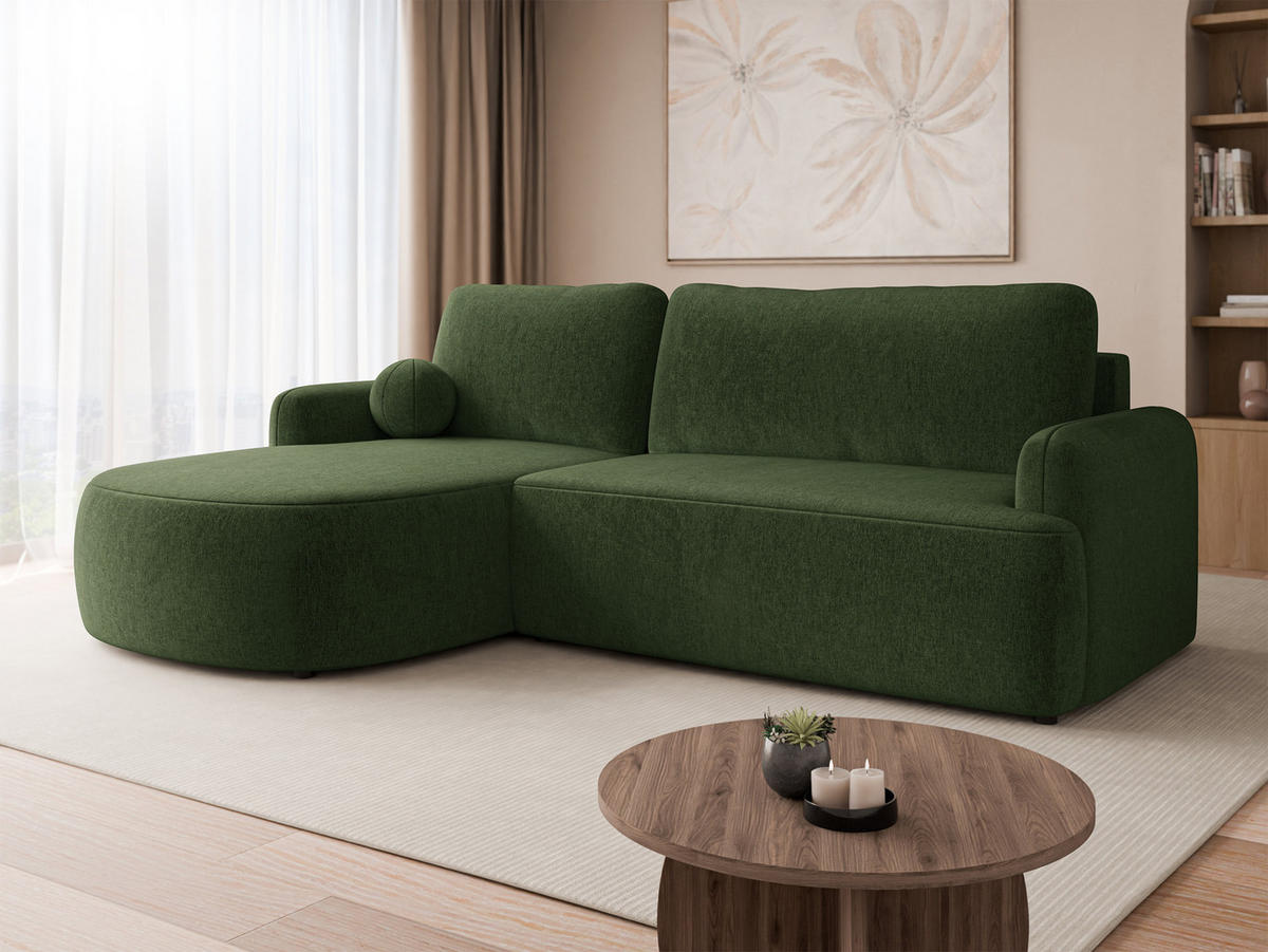 COLTAR Loridu, Stanga - verde închis/negru, material plastic/material textil (250/174cm) - MIRJAN24