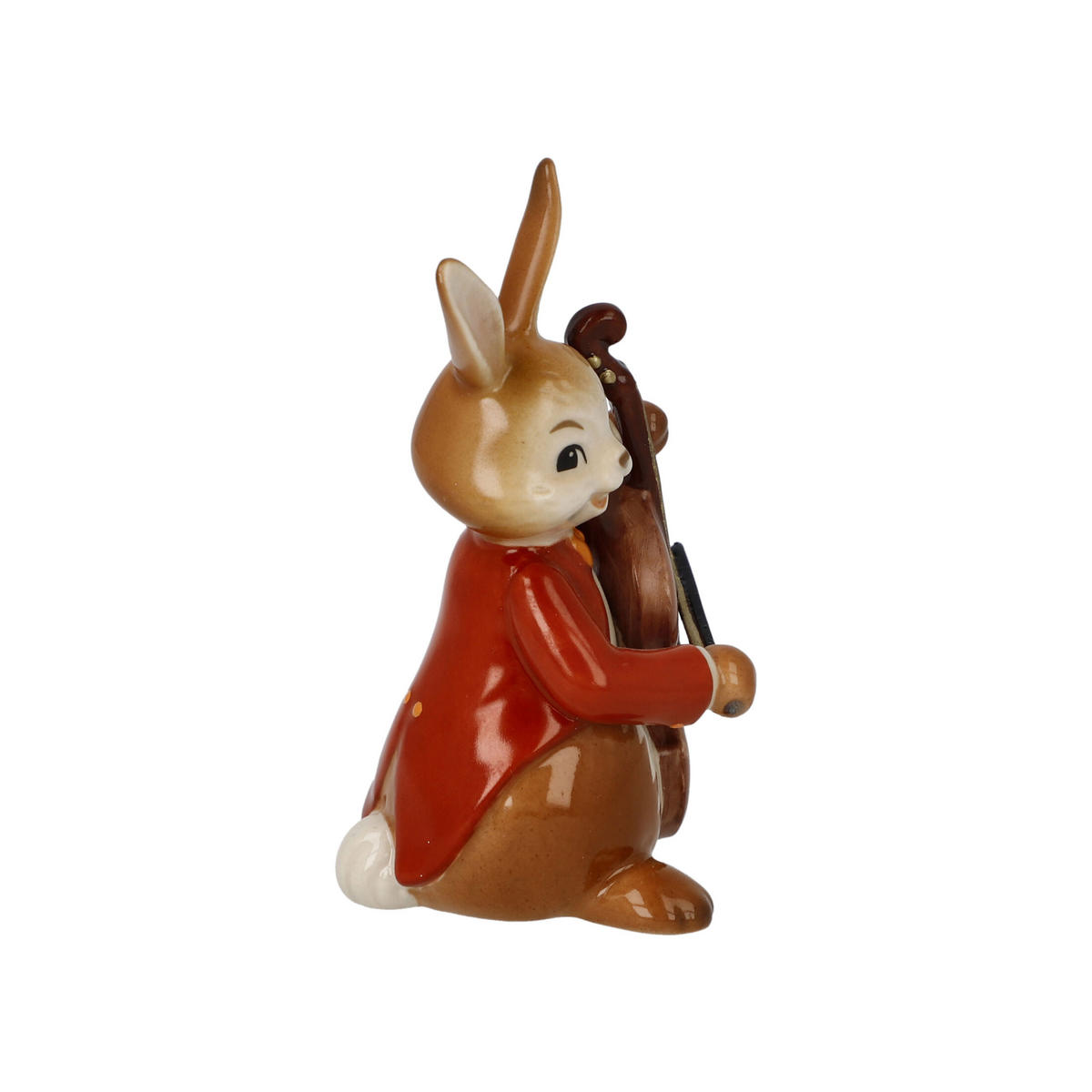 DEKOTIER Hase - Fröhlicher Bassist, Steingut, Bunt, 8 cm - Multicolor, Keramik (4/8/4.5cm) - Goebel