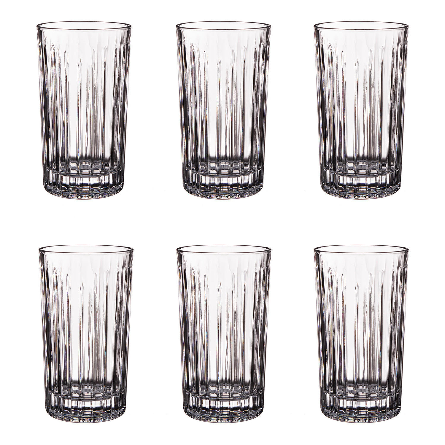 LONGDRINKGLÄSER (6er Set) High Class 370 ml - Transparent, Glas (0.37L) - Butlers