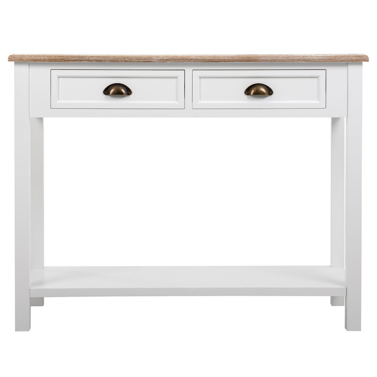 KONSOLENTISCH aus Holz, weiß, 100x40x78cm - Weiß, Holz (40/100/78cm) - Wanderlust