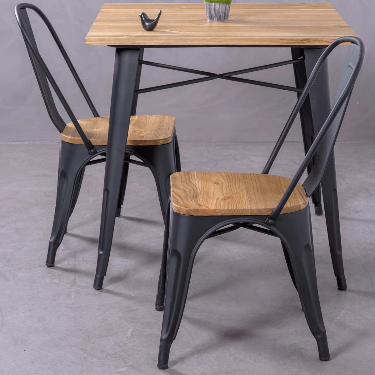 TISCH Quadratisch Schwarz 80/80/78 cm - Schwarz, Metall (80/80/78cm) - Nest Dream