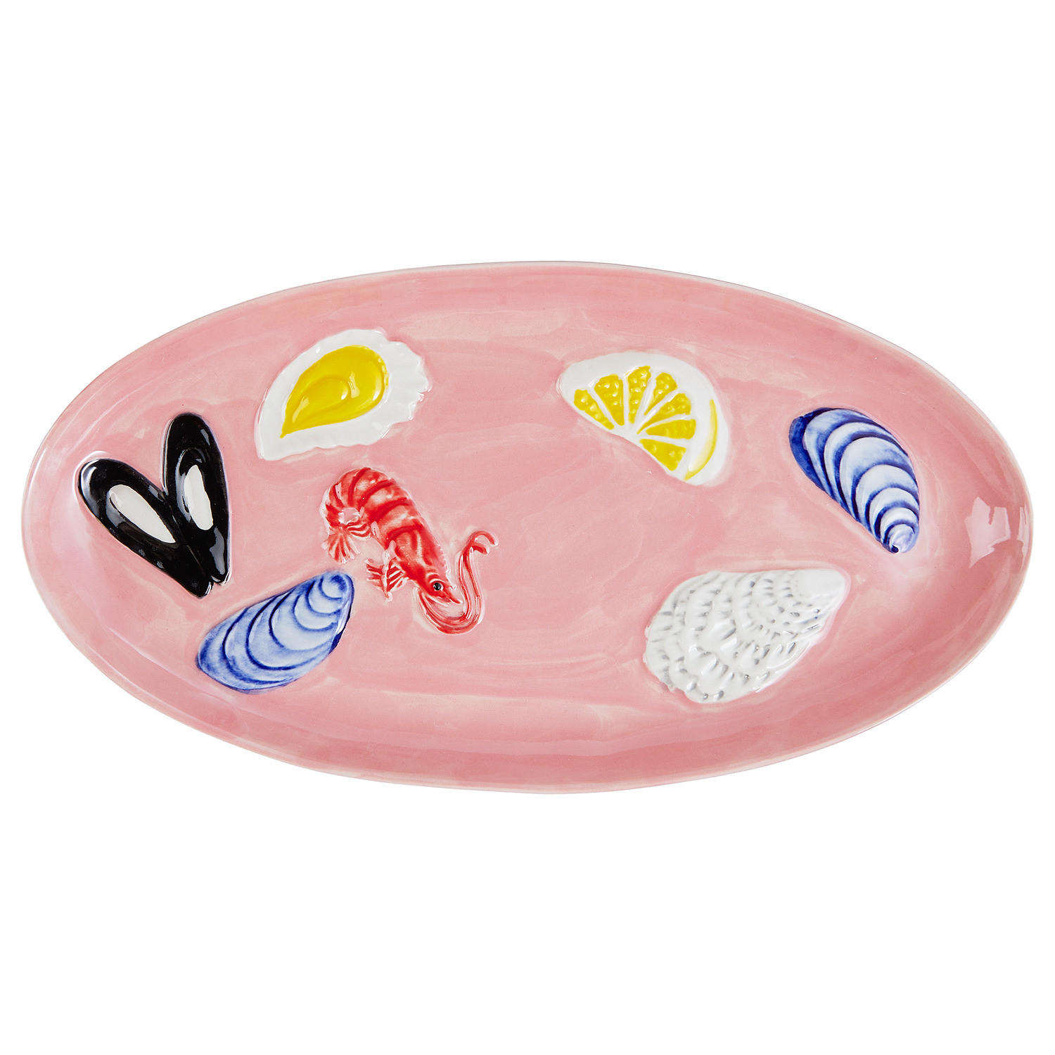 SERVIERPLATTE Coral Coast - Multicolor, Keramik (16/3/31cm) - Butlers