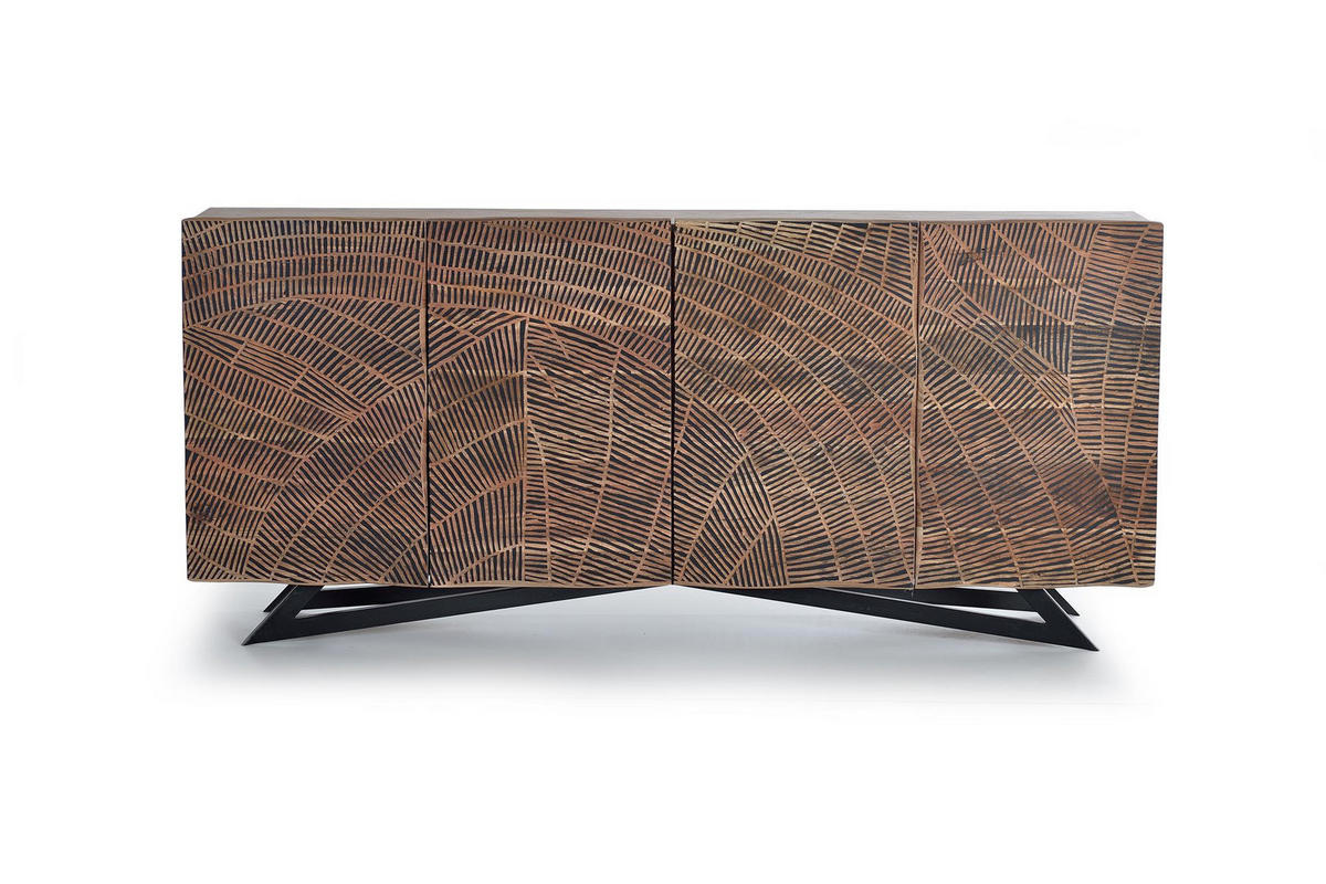 SIDEBOARD aus Akazienholz - Braun, Holz (40/90/200cm) - Giner y Colomer