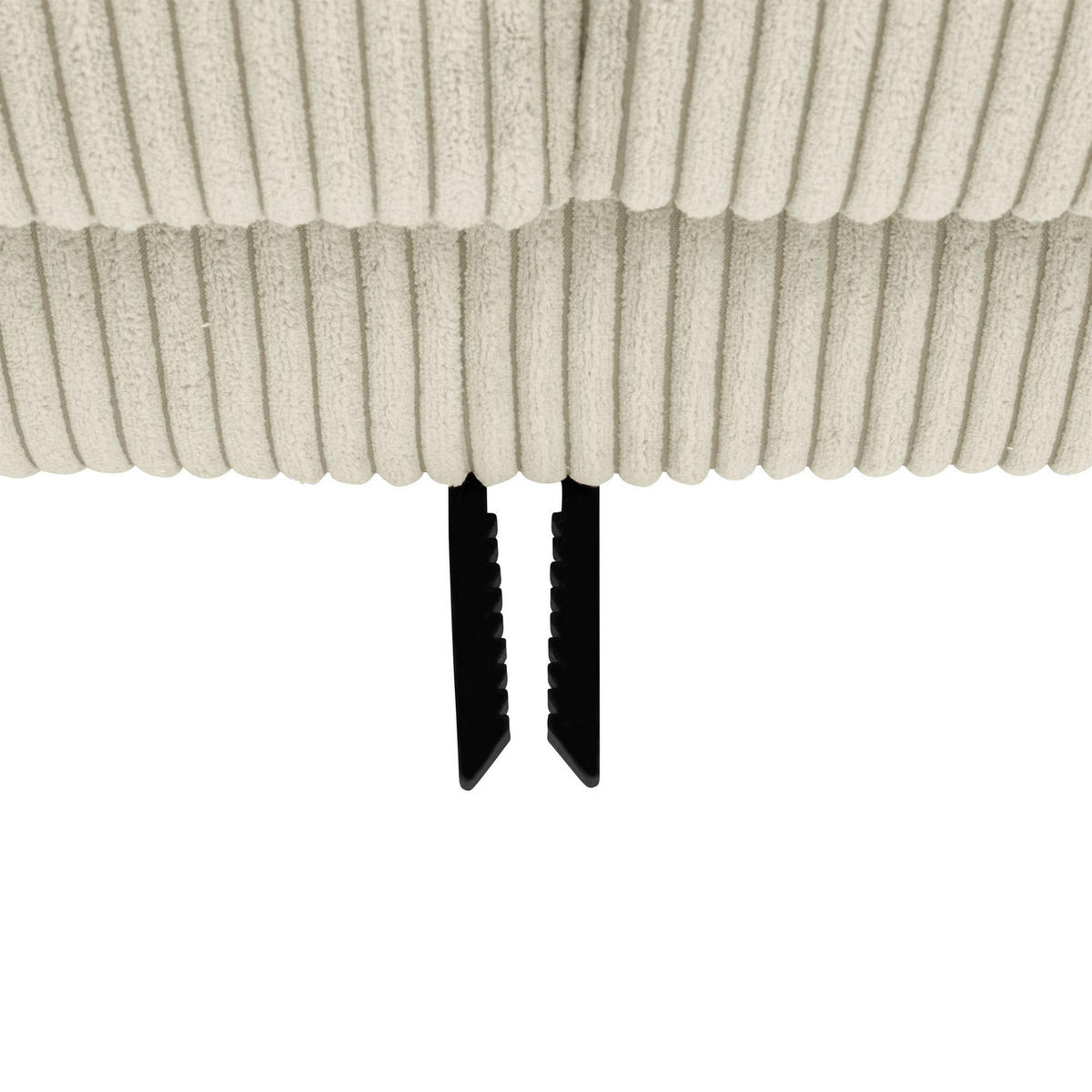 SOFA mit Longchair rechts Kaylynn Cordstoff creme - Creme, Kunststoff (175/294cm) - 58aufmkessel