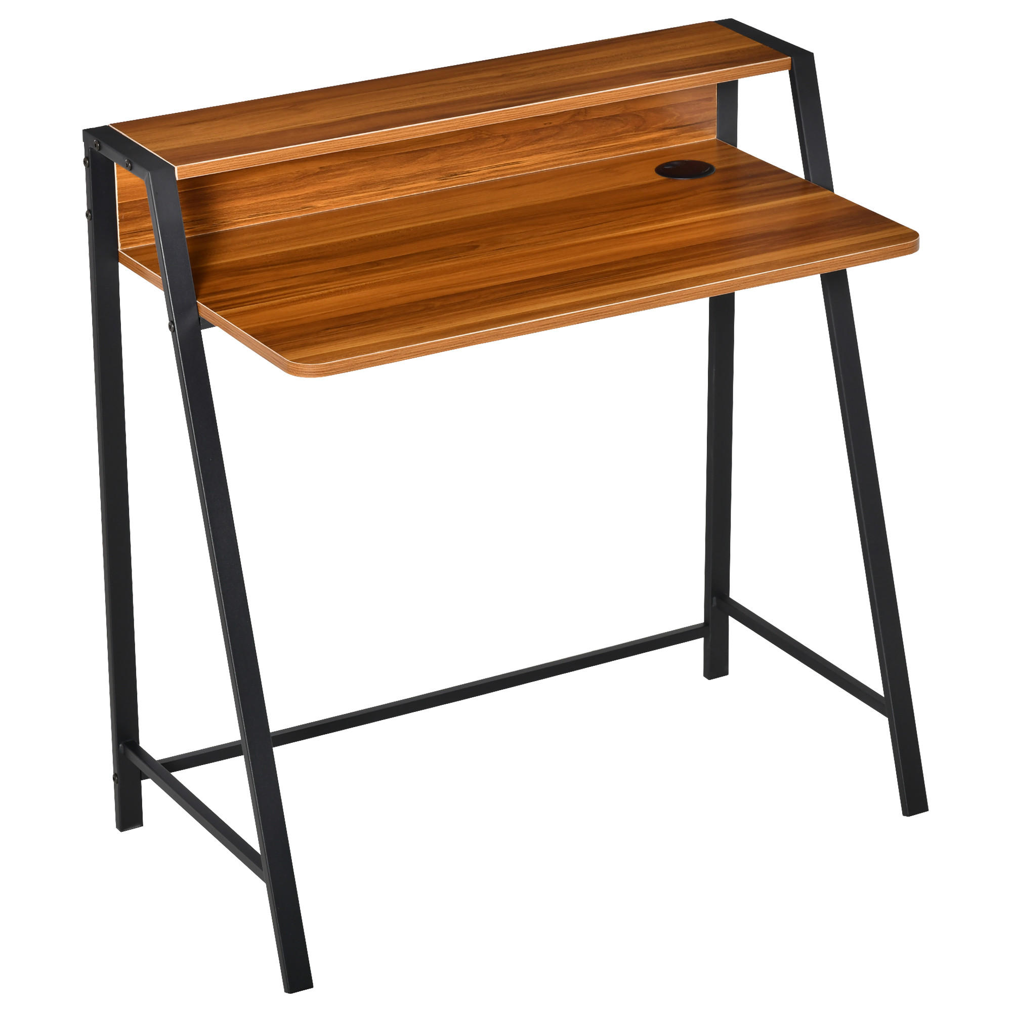 BÜROTISCH Nussbaum 1 Stück - Nussbaumfarben, Holzwerkstoff (45/85/84cm) - GiPP