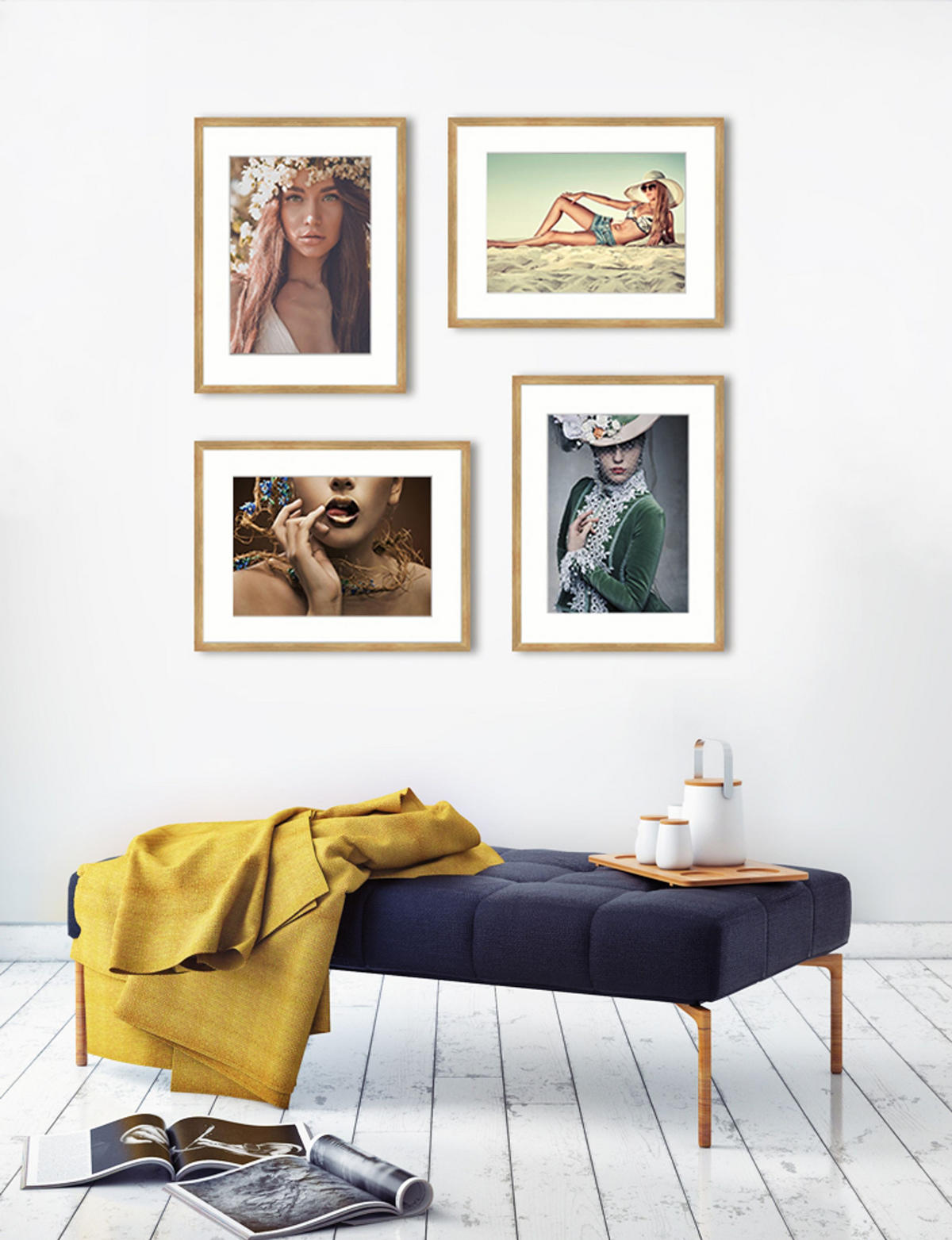 BILDERRAHMEN 40x50 cm Eiche - Beige, Holz (42/52/2cm) - artissimo