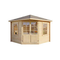 GARTENHAUS Holz Monica - Naturfarben, Holz (320/266/320cm) - Alpholz