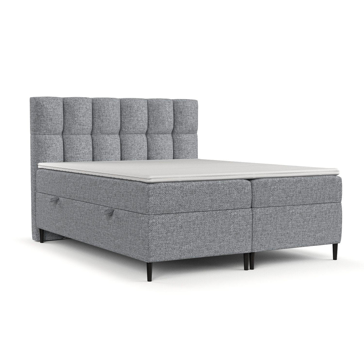 BOXBETT Ombre Grau 160/200 cm - Schwarz/Grau, Holz/Holzwerkstoff (160/200cm) - Maison de Reve