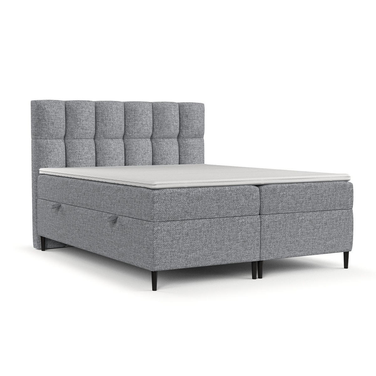 BOXBETT Ombre Grau 160/200 cm - Schwarz/Grau, Holz/Holzwerkstoff (160/200cm) - Maison de Reve