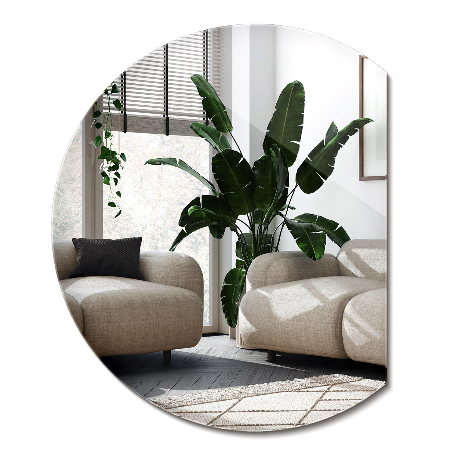 SPIEGEL 70 cm x 80 cm asymmetrisch - Transparent, Glas (70/80/0.4cm) - Wallfluent