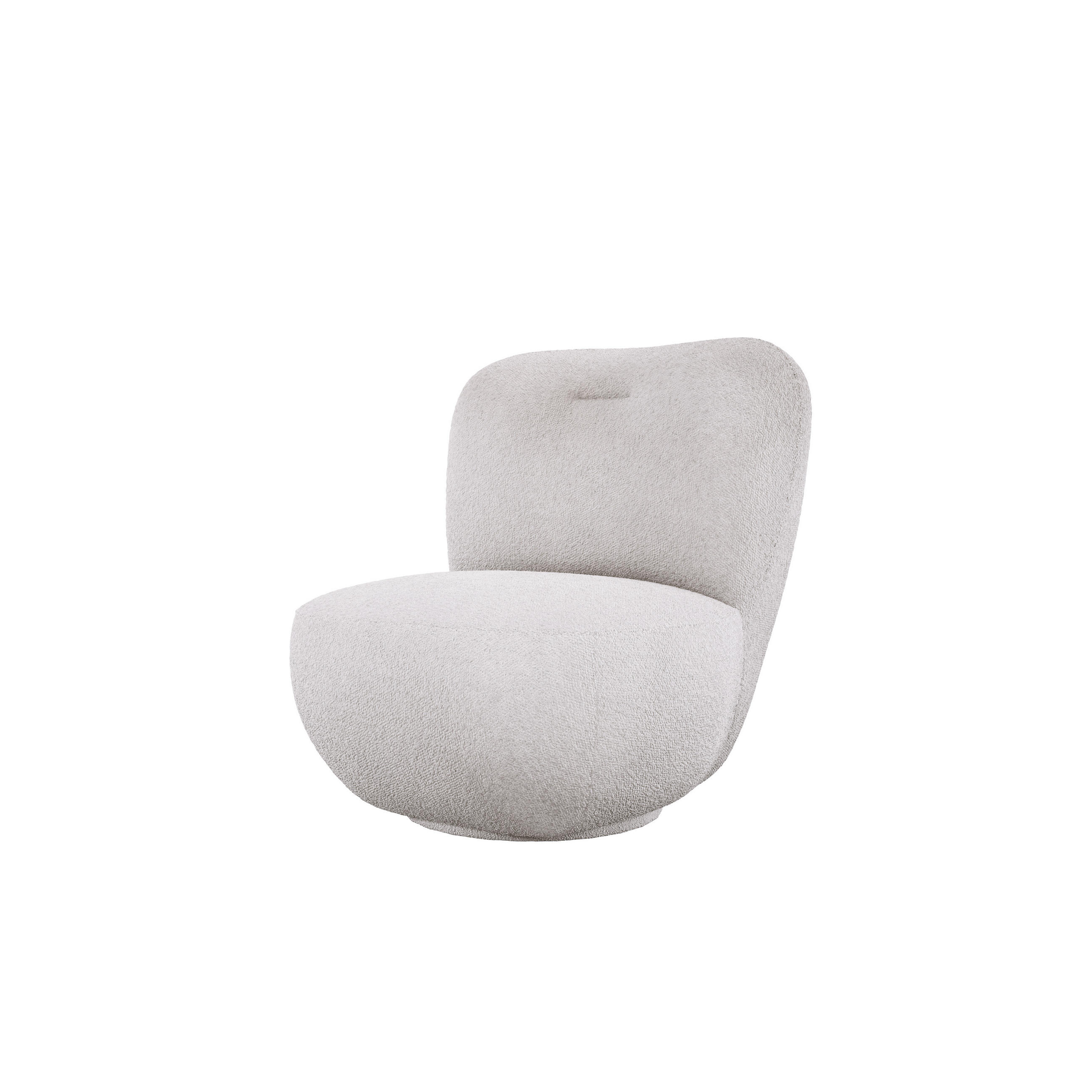 DREHSESSEL LUIS, Freistehend, Sitz drehbar 360°, 39x82x56 cm, BEIGE - Beige, Holz/Textil (82/72/66cm) - DomoHome