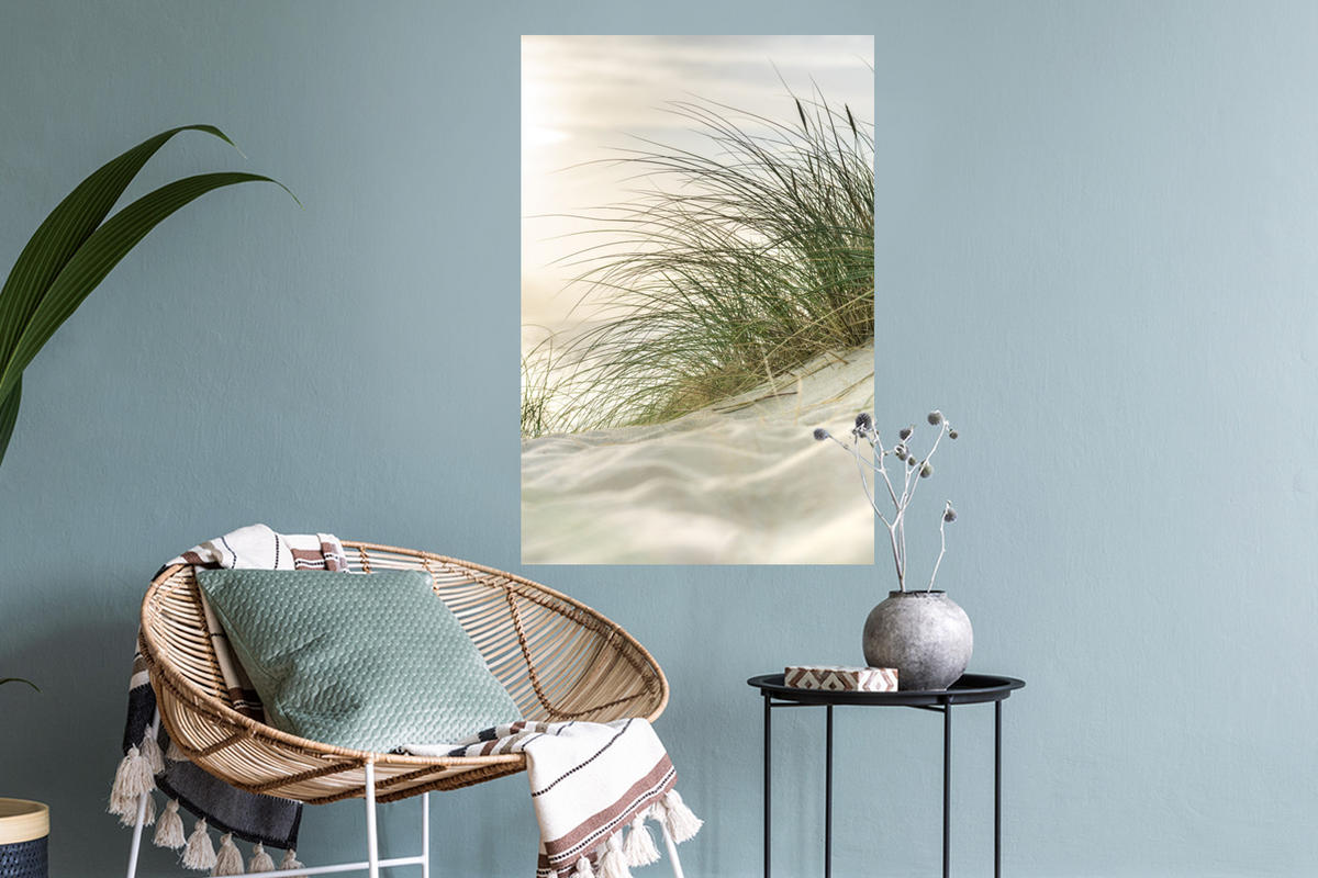WANDTATTOO Dünen - Strand - Schlewswig-Holstein - Wattenmeer 40x60 cm - Creme, Kunststoff (40/60/0.1cm) - MuchoWow