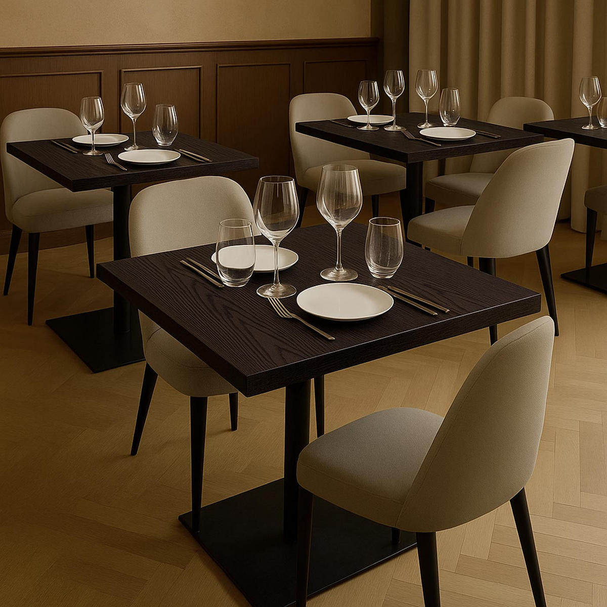 BISTROTISCH eckig Dunkelbraun - Dunkelbraun, Holz (70/70/75cm) - MCW