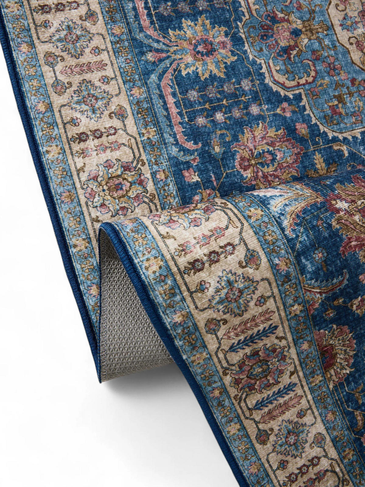 LÄUFER Laury Blau 80x240 cm - Blau, Kunststoff/Textil (80/240cm) - benuta Pop