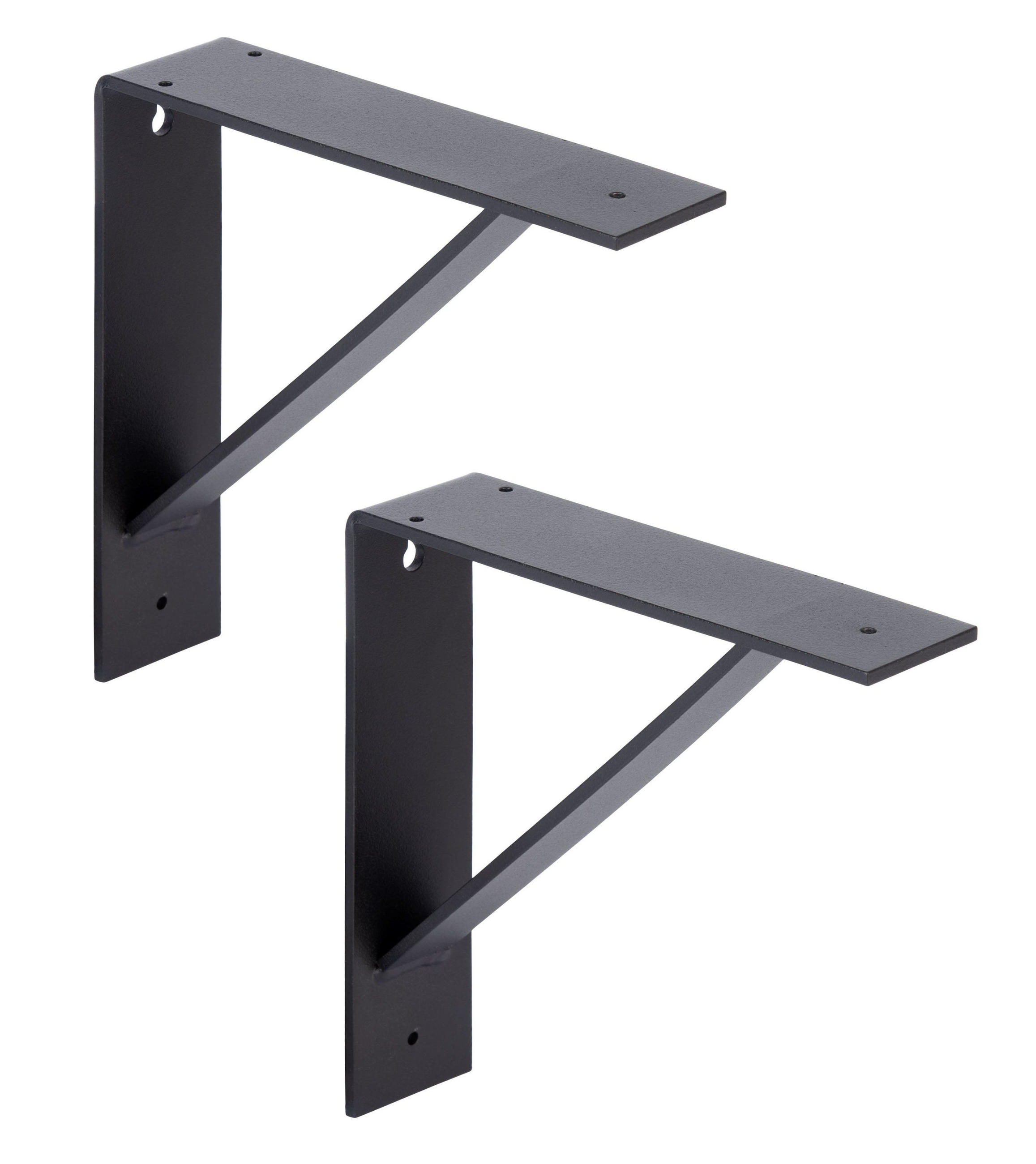 REGALTRÄGER als 2er Set Sam, Stahl in verschiedenen Trendfarben - Schwarz, Metall (5/20.5/20.5cm) - Alberts
