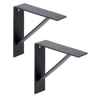 REGALTRÄGER als 2er Set Sam, Stahl in verschiedenen Trendfarben - Schwarz, Metall (5/20.5/20.5cm) - Alberts