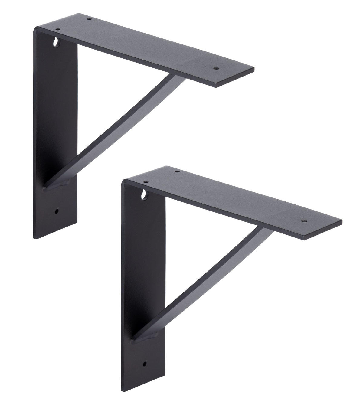 REGALTRÄGER als 2er Set Sam, Stahl in verschiedenen Trendfarben - Schwarz, Metall (5/20.5/20.5cm) - Alberts