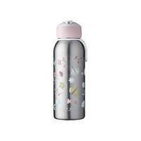 THERMOFLASCHE FLIP-UP Campus Flowers & Butterflies 350 ml - Hellrosa, Metall (0.35L) - Mepal