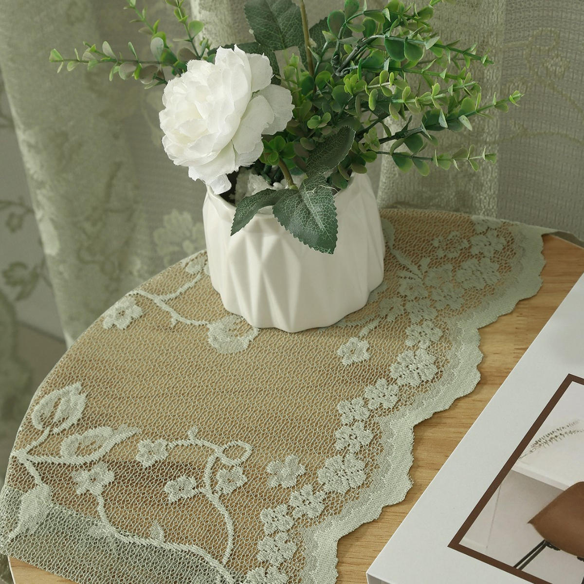 VORHÄNGE – Halbtransparent – Grün – 132 x 160 cm – 2er-Set - Grün, Textil (160/1/132cm)