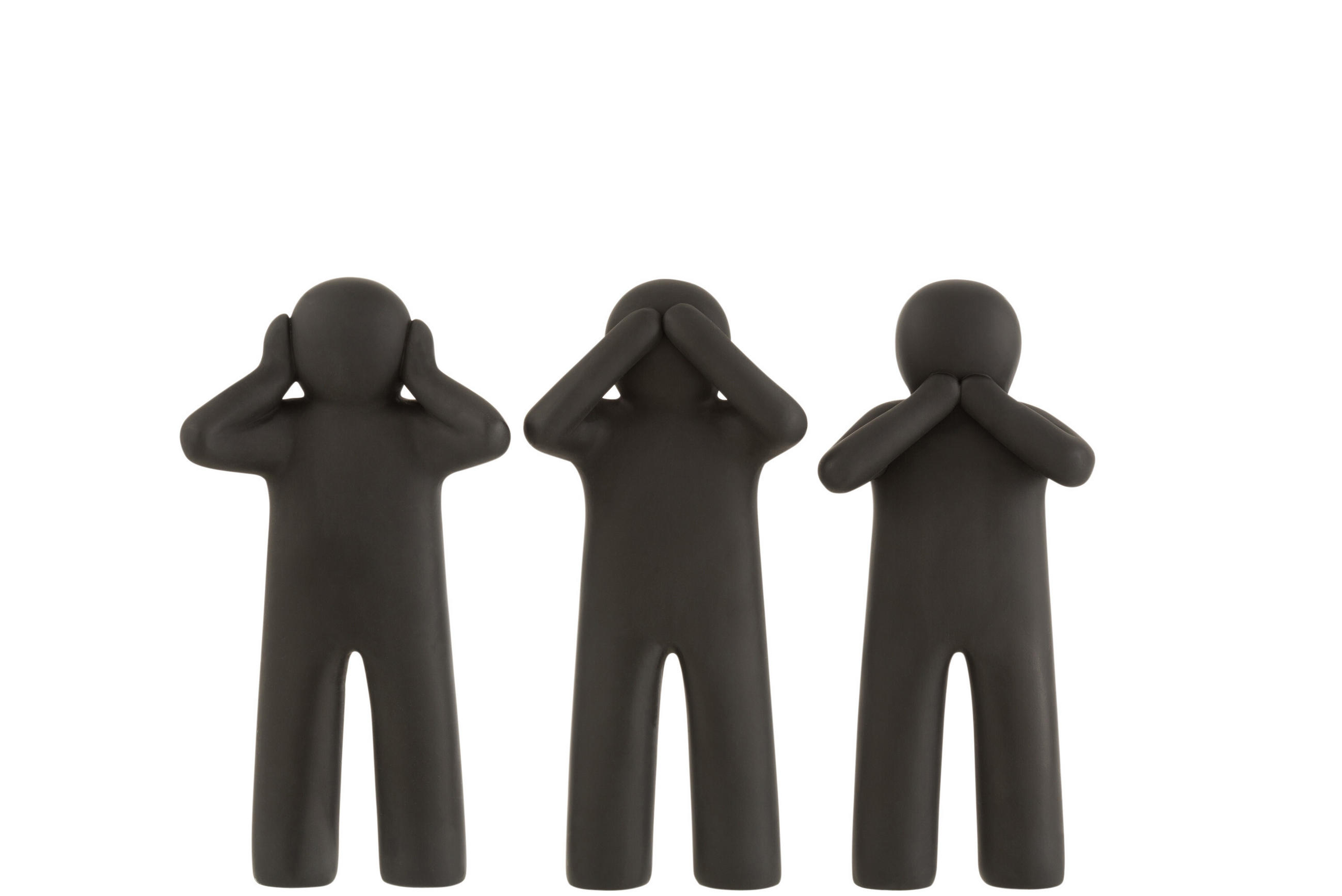 J-Line Figur Schwarz 7x30x15 cm