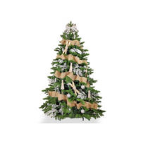 WEIHNACHTSBAUM künstlicher 150 cm, NORDGLANZ, mit 100-teiligem Weihnachtsbaumschmuck, inkl. Metallständer und Aufbewahrungsbox - Silberfarben/Weiß, Kunststoff/Metall (104/150cm) - LAALU