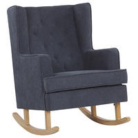 SCHAUKELSESSEL Dunkelgrau Trondheim - Hellbraun/Grau, Textil (72/97/83cm) - Beliani