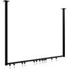 KLEIDERSTÄNDER 150x38x120-schwarz-Metall - Schwarz, Metall (100/80/7cm) - CLP