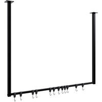 KLEIDERSTÄNDER 150x38x120-schwarz-Metall - Schwarz, Metall (100/80/7cm) - CLP