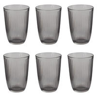 DRINKGLAS (6er Set) Linee - Grau, Glas (0.39L) - BUTLERS