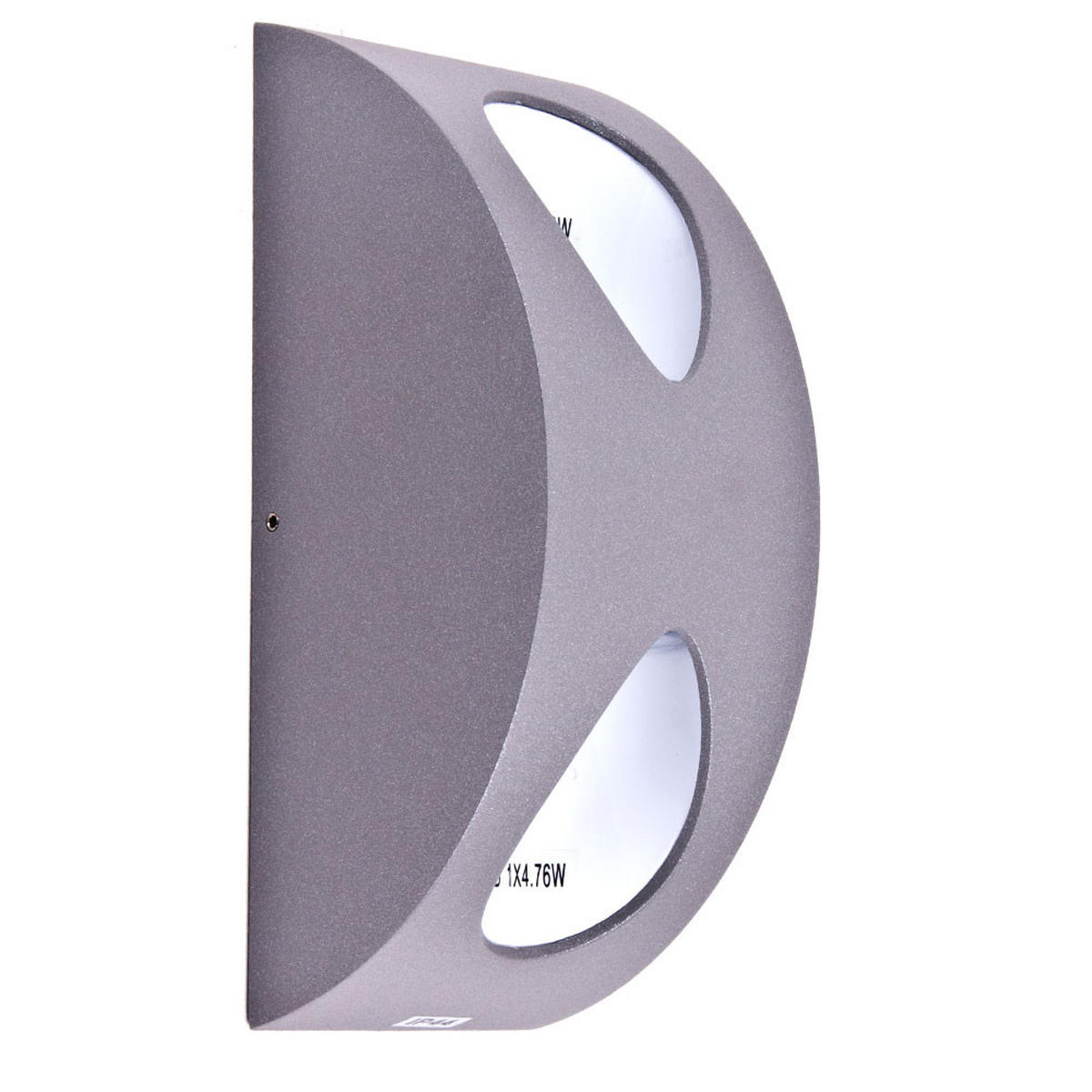 LED AUSSEN-WANDLEUCHTE Alu Silber Weiß - Silberfarben, Metall (7/19/8cm)