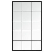 WANDSPIEGEL Schwarz 100x60 cm Metall - Schwarz, Metall (60/100/1cm) - furnicato