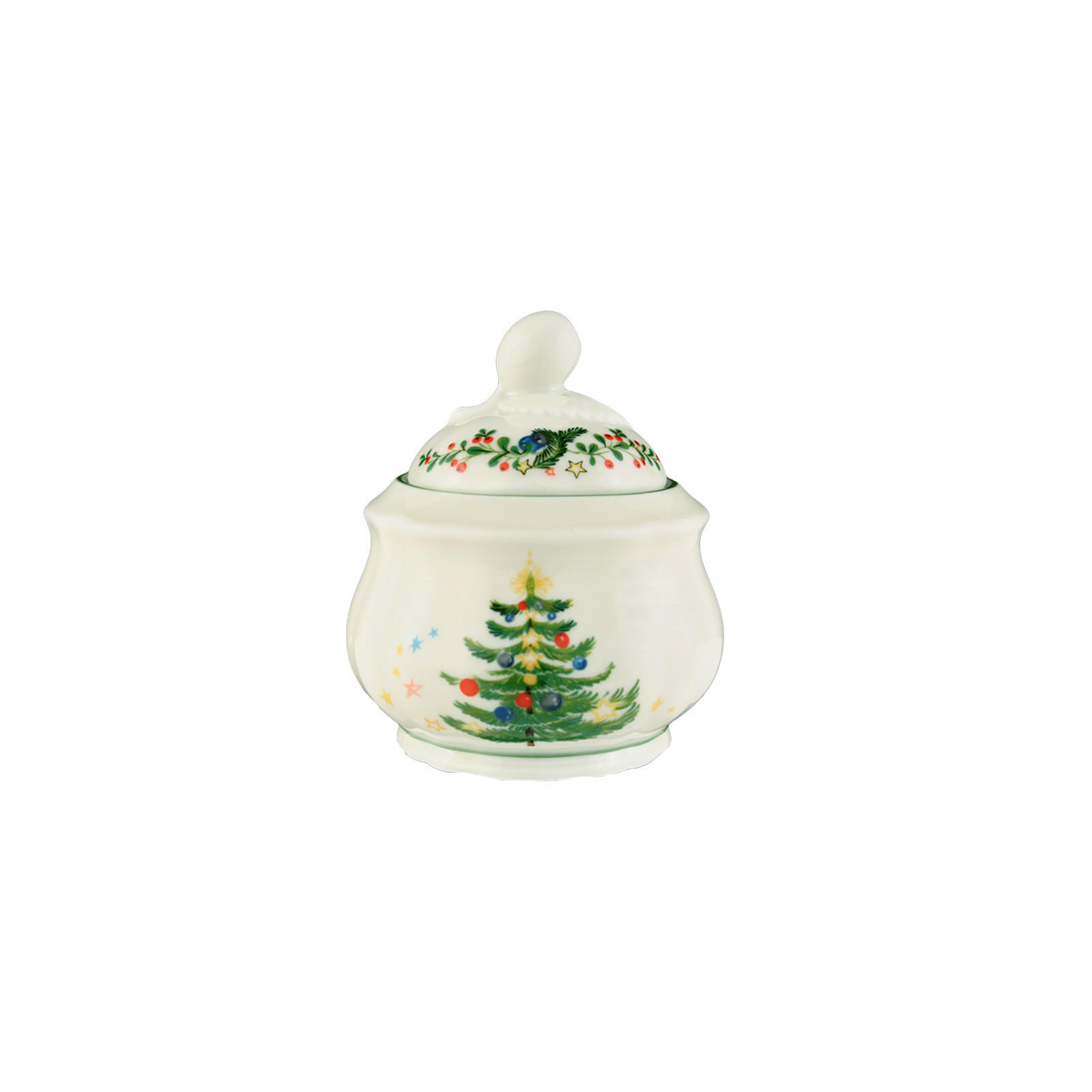 Seltmann Weiden Zuckerdose Weiß, Grün 10.3 cm