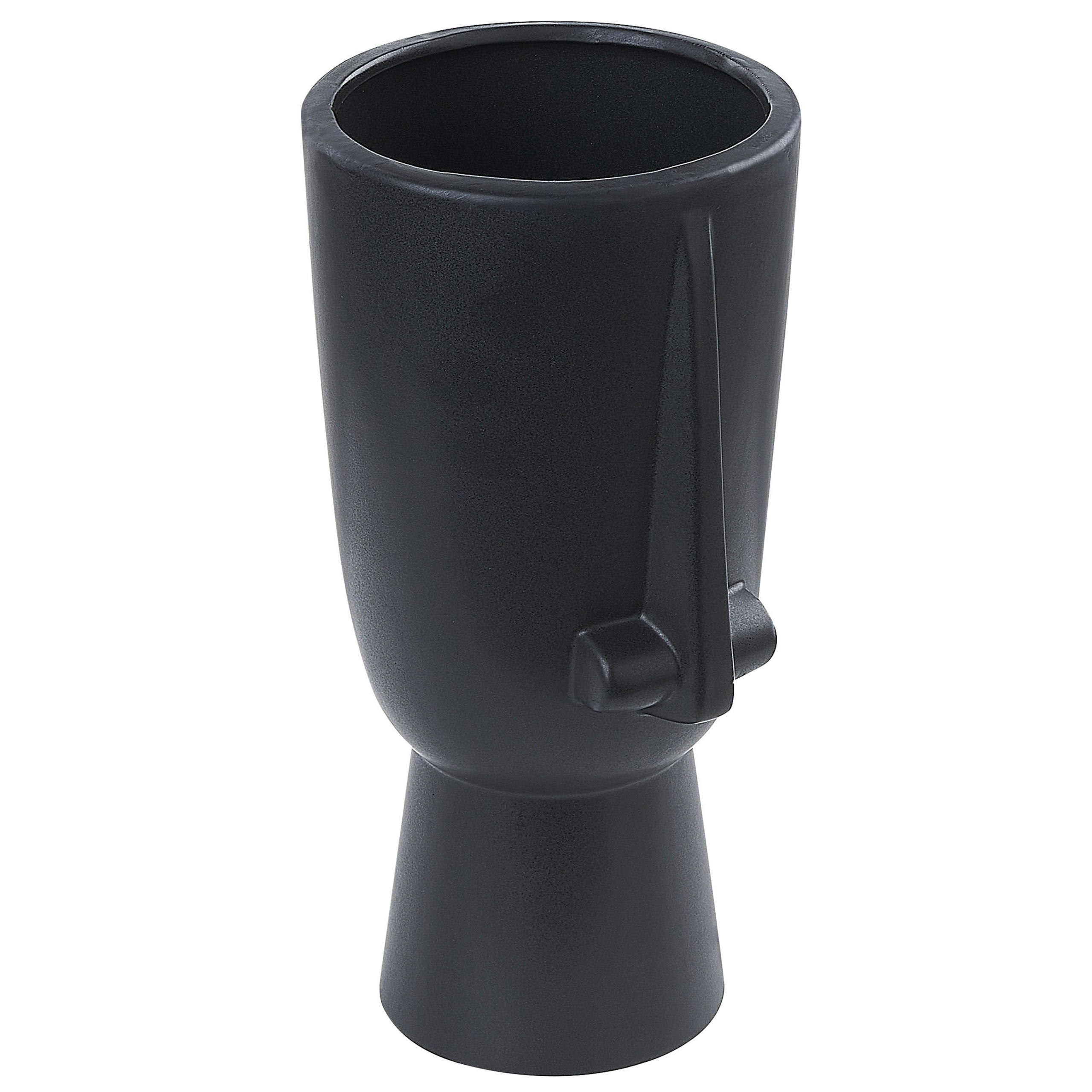 BLUMENVASE Porzellan schwarz Artemis - Schwarz, Keramik (22cm) - Beliani