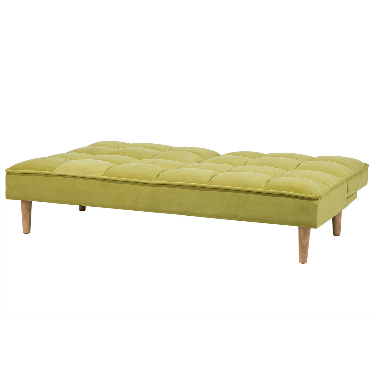 3-SITZER-SCHLAFSOFA Polyester Grün Siljan - Olivgrün, Textil (177/80/80cm) - Beliani