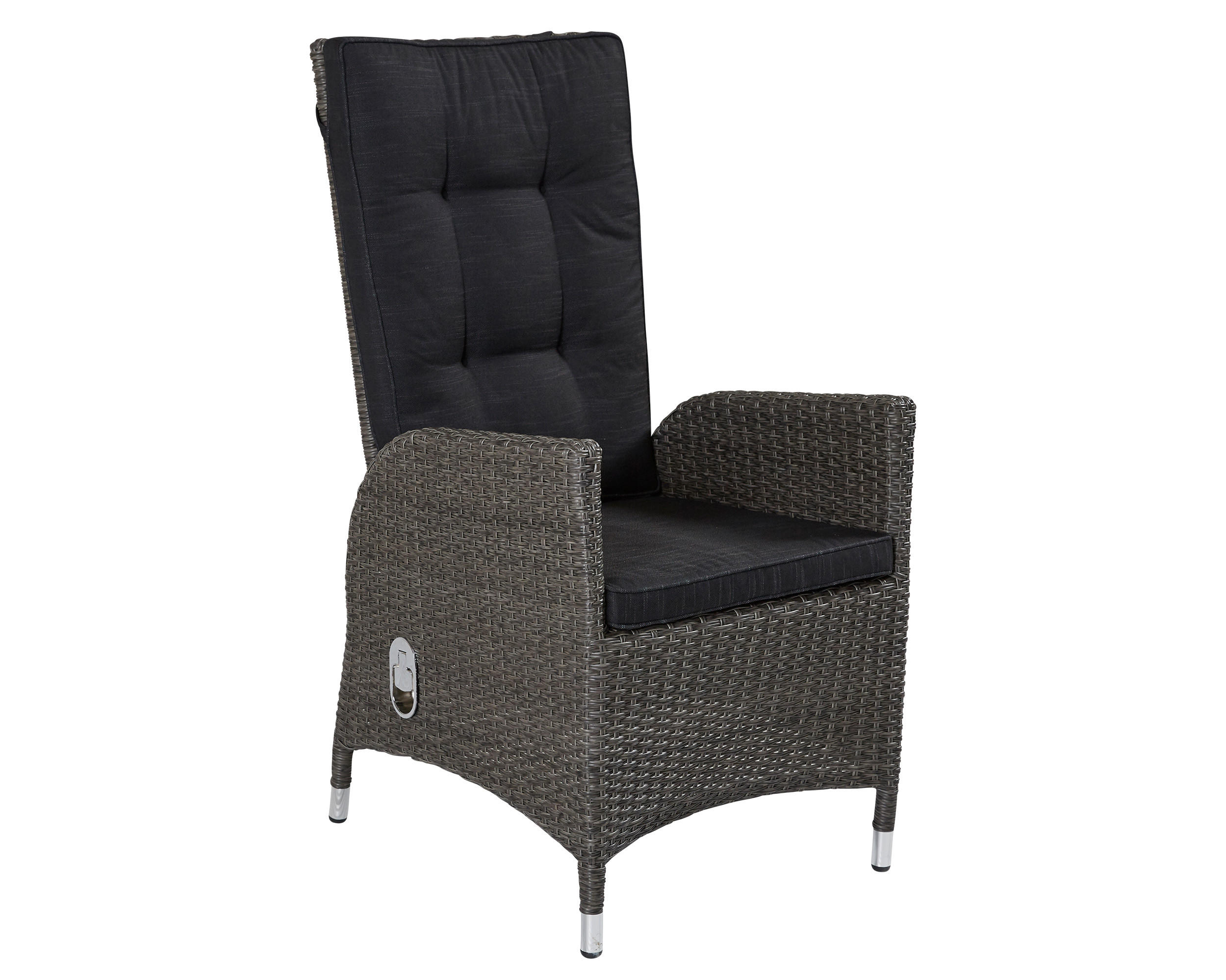 GARTENSTUHL Kansas 57x62x112 cm, Polyrattan, Natur - Grau, Kunststoff (57/112/62cm) - dasmöbelwerk