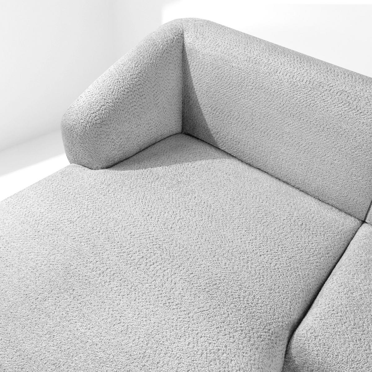 ECKSOFA LINKS VIRA, Grau, Chenille - Schwarz/Grau, Holz/Holzwerkstoff (300/160cm) - KONSIMO®