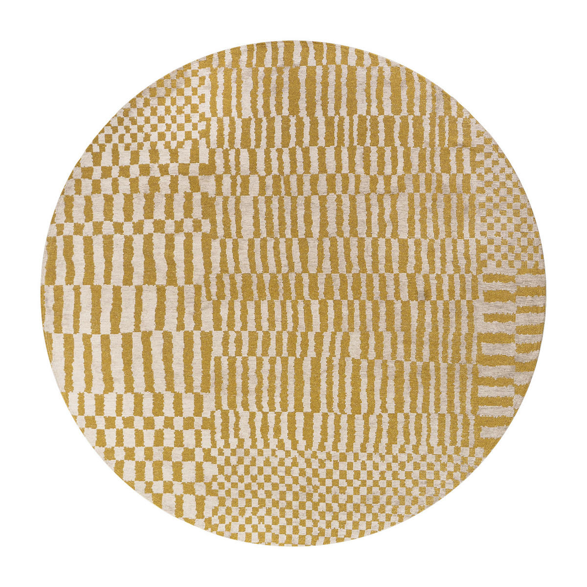 TEPPICH Erg Berber 140/140 cm - Gelb, Textil (140/140cm) - Louis De Poortere