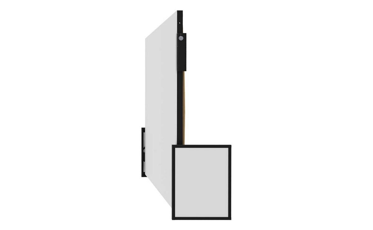 SCHRANKBETT Morphy Studio Modulares SizeFlex- und TypeFlex-System - 140x200, Horizontal - Schwarz, Metall (200/140cm) - WallBedKing