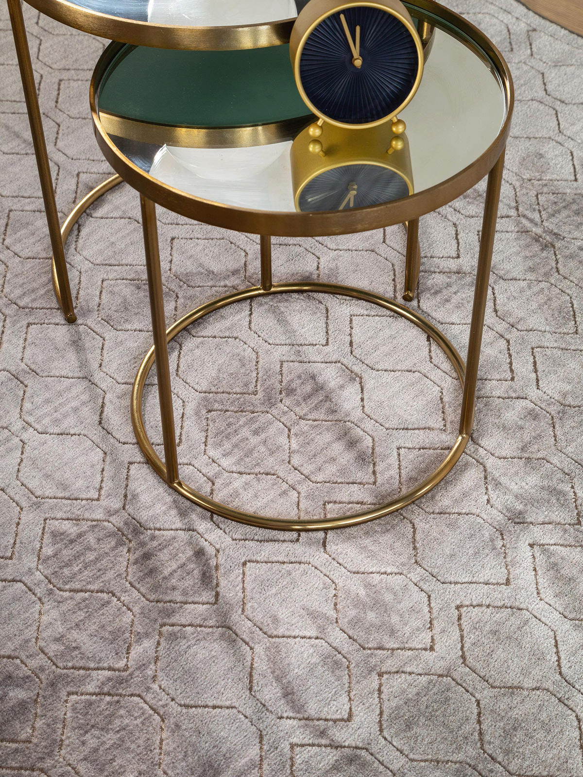 TEPPICH Daisy Grau 66x110 cm - Grau, Textil (66/110cm) - benuta