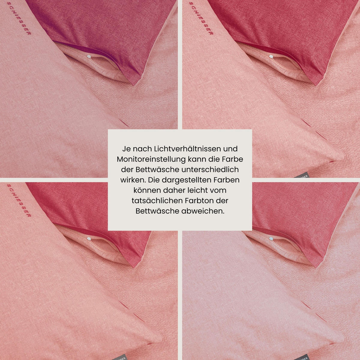 BETTWÄSCHESET Doubleface - Renforcé - 2-teilig - 155 x 220 cm - Rosa - Rosa, Textil (155/220cm) - SCHIESSER