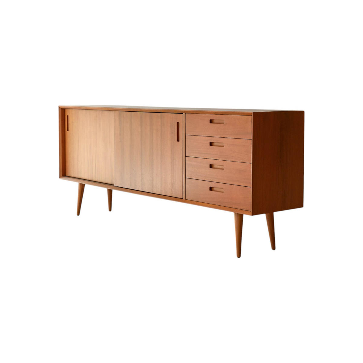 SIDEBOARD Magda 50's Natur aus Mahagoni - Naturfarben, Holz (200/81/42cm) - Tikamoon