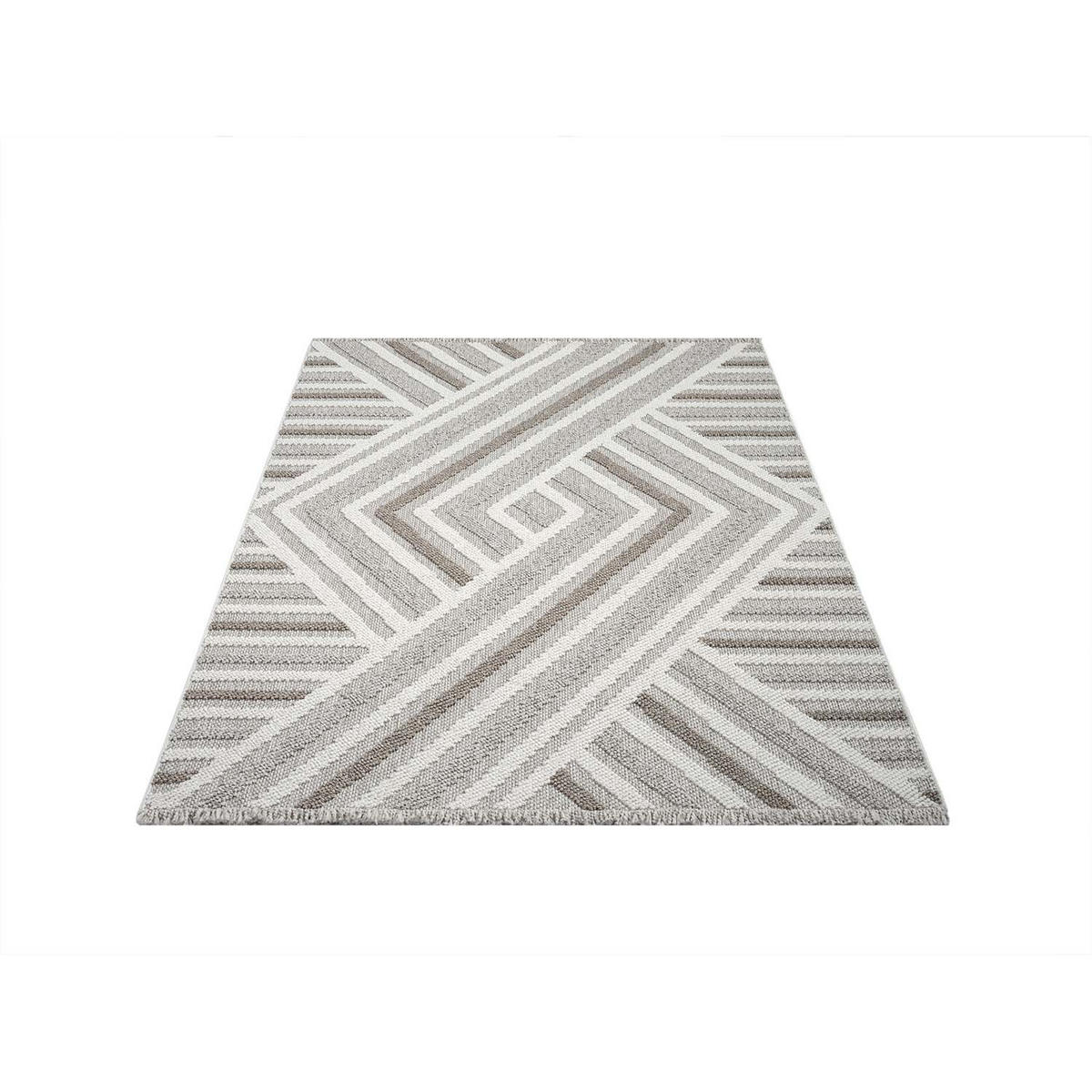 KURZFLOR-TEPPICH Lindo 7590 Beige 140x200 cm - Beige/Grau, Textil (140/200cm) - carpet city