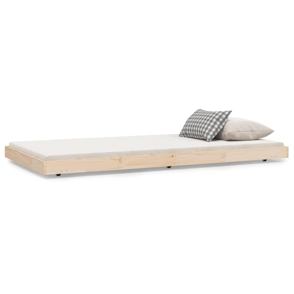 MASSIVHOLZBETT ohne Matratze 90x200 Kiefernholz - Braun, Holz - furnicato