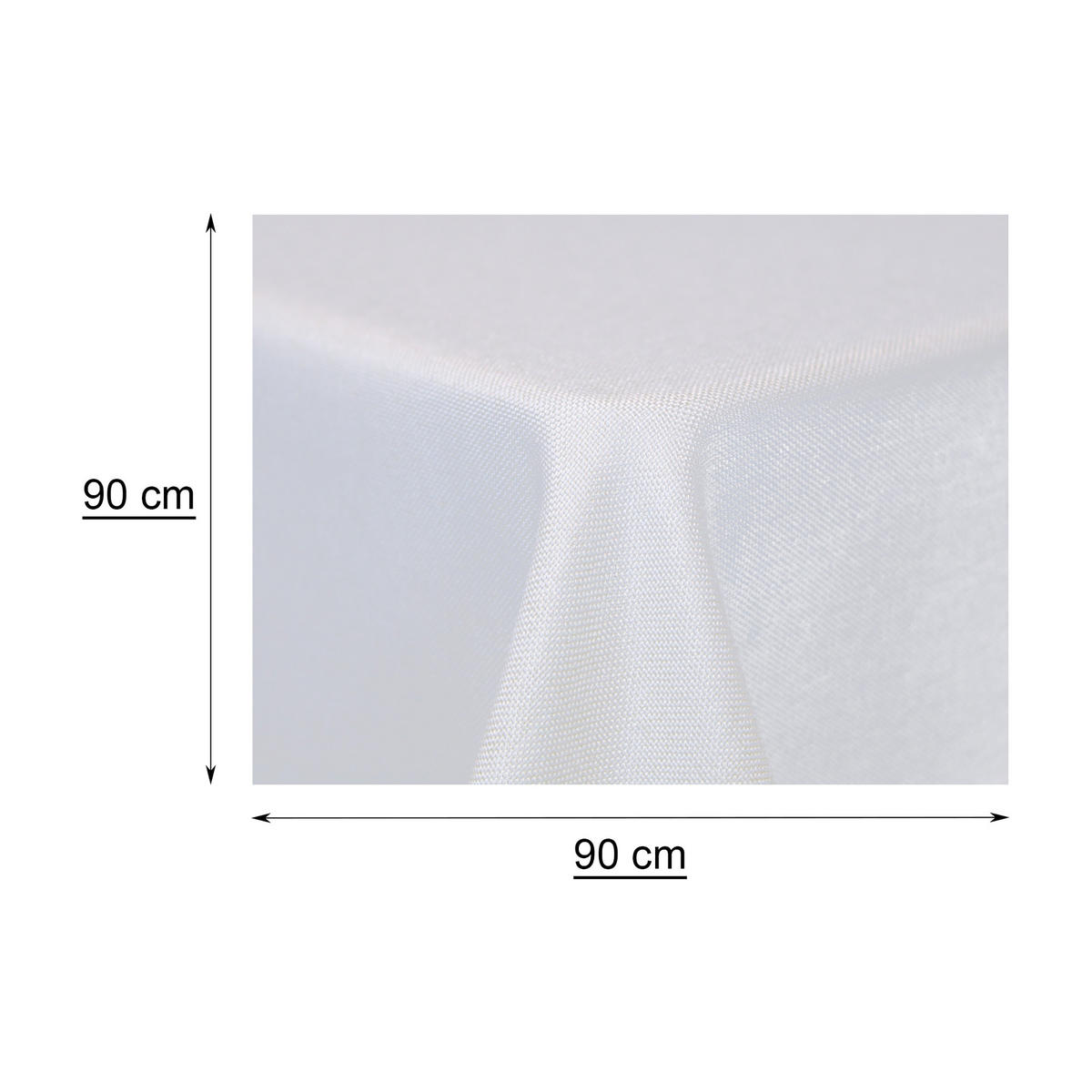 TISCHDECKE Leinenoptik 90/90 cm eckig weiß - Weiß, Kunststoff (90/90cm) - TiborTex
