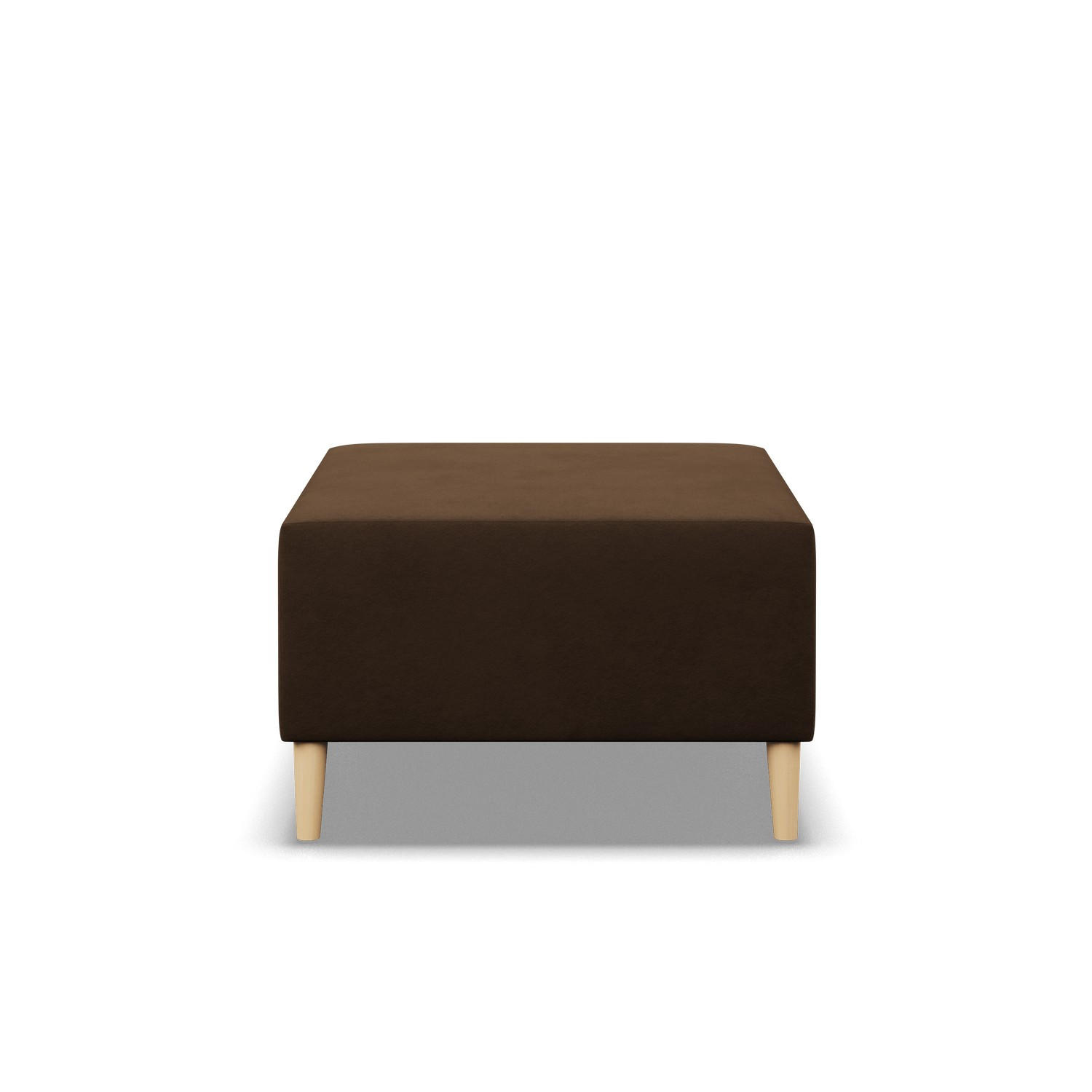 SITZPOUF 70 X 70 BLANK, Braun - Braun, Textil (71/40/71cm)