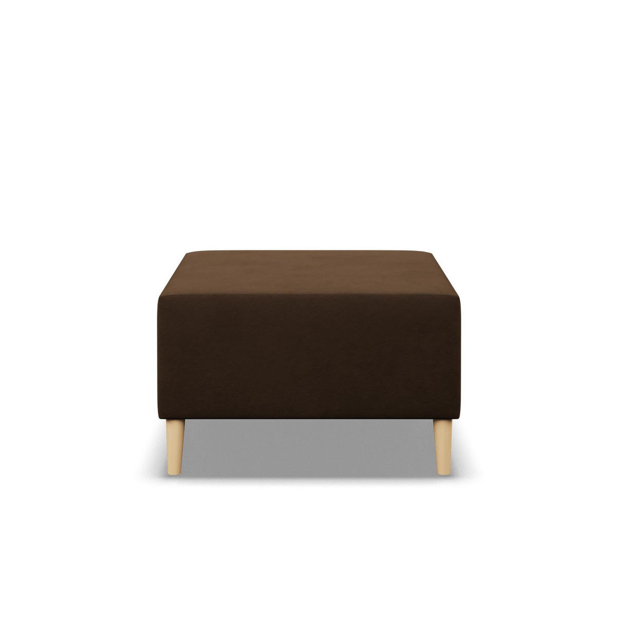 SITZPOUF 70 X 70 BLANK, Braun - Braun, Textil (71/40/71cm)