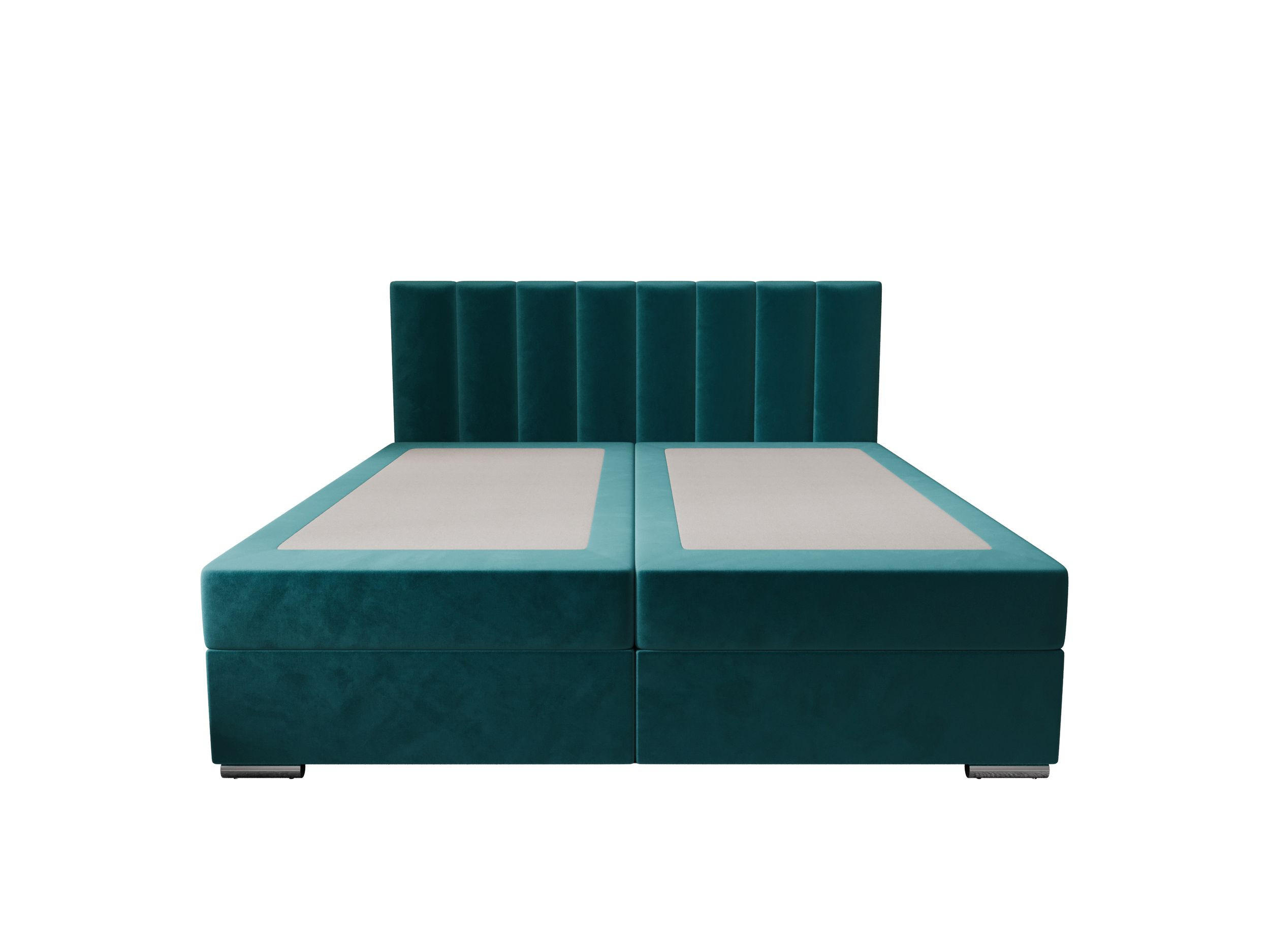 BOXBETT ZILANO 2 mit Matratze H3 und Topper 140x200 Itaka 39 - Blau, Holz/Textil (140/200cm) - Bedante