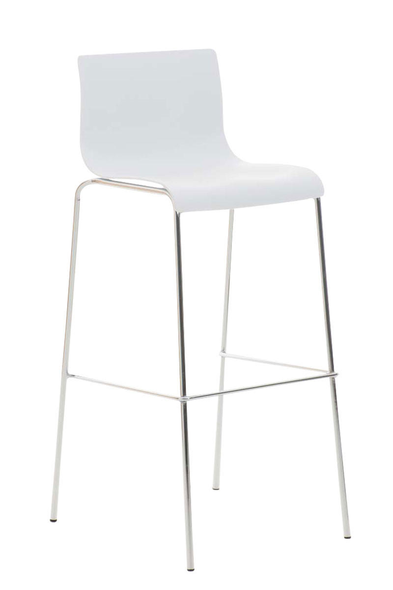 BARHOCKER TOKIO Weiß Kunststoff - Weiß, Kunststoff/Metall (43/100/48cm) - DELUKE