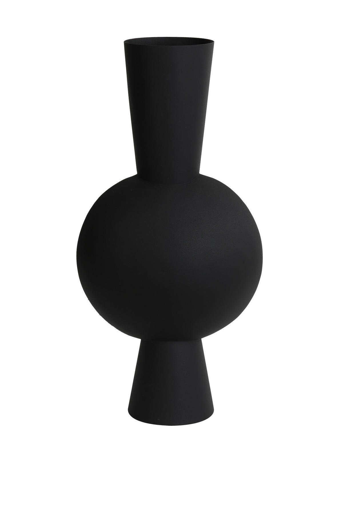 VASE Kavandu Schwarz 31/20/60 cm - Schwarz, Metall (61.5cm) - Light & Living